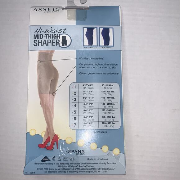 SPANX - Assets by Sara Blakely Hi-Waist Mid-Thigh Shaper Nude Size 2 - Picture 11 of 11
